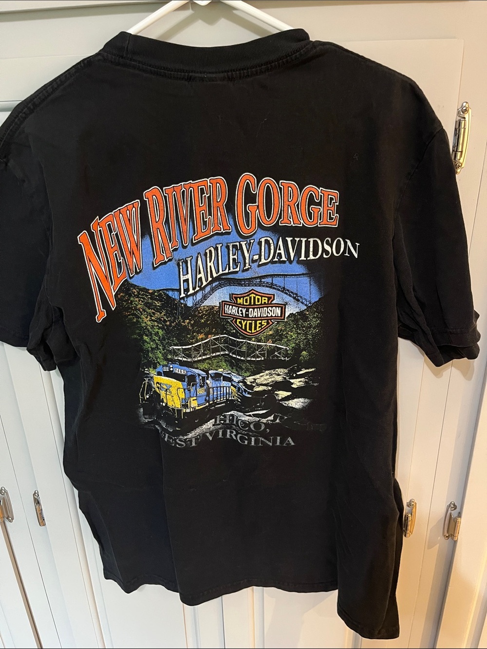 Harley-Davidson Black New River Gorge Graphic Tee, West Virginia, large